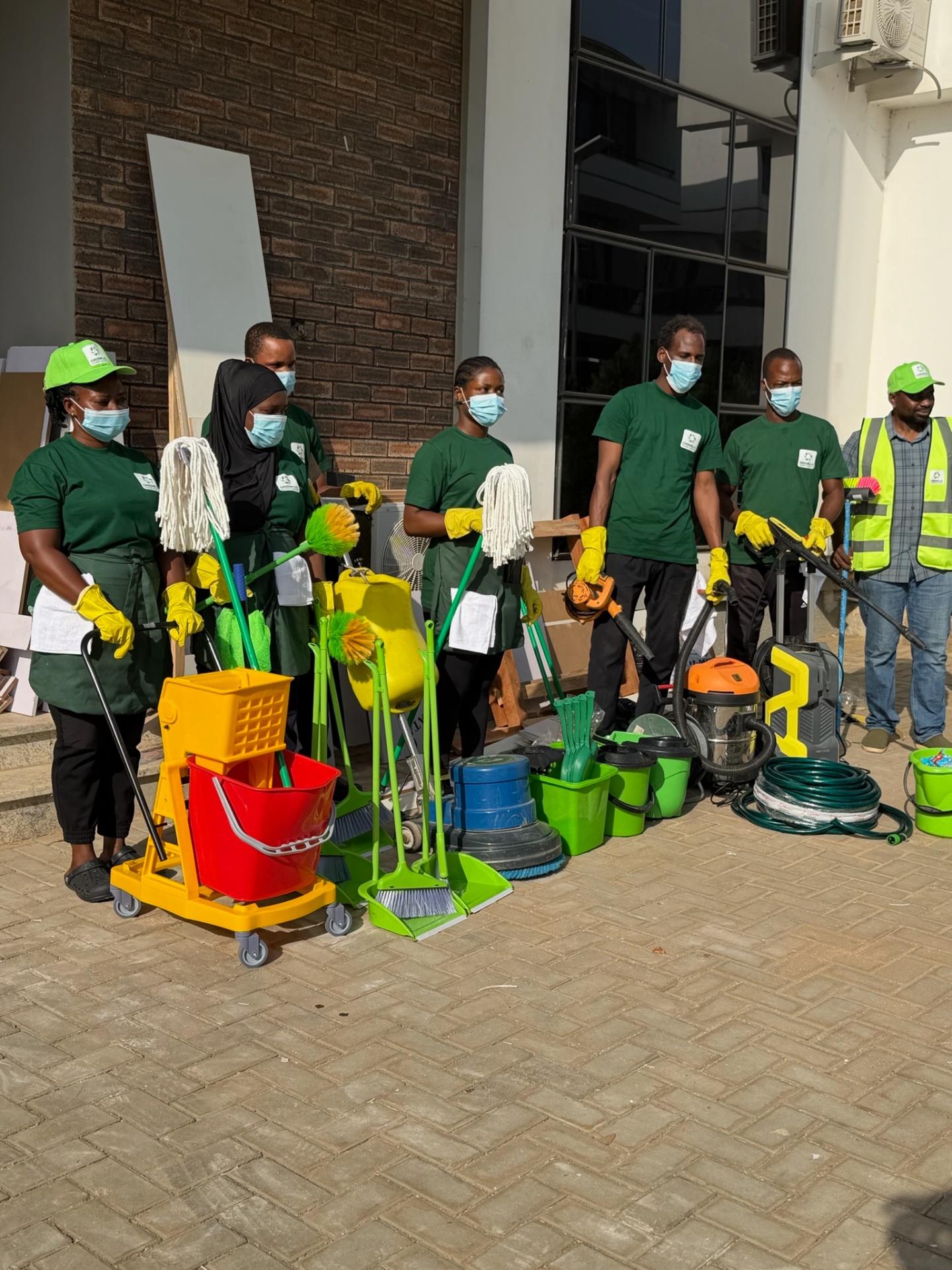 GreenPlus cleaning professional at work
